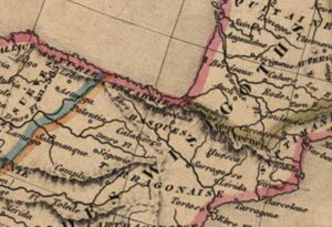 Carte de l’Europe et des éta ts Barbares au VIéme siecle A. Delamarche [Aug. Grosselin et C.] [Paris] [1857 inguru]