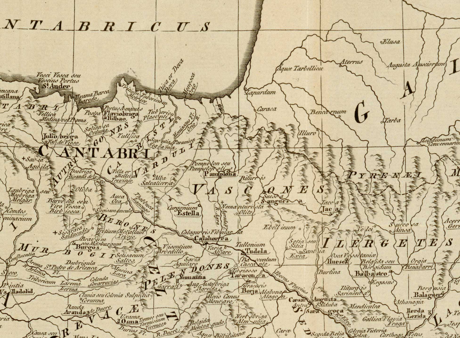 73-1 Iberia sive Hispania vetus in tres praecipuas partes… Blair, John; Kitchin, Thomas Chronology & History of the World l. g. 1768