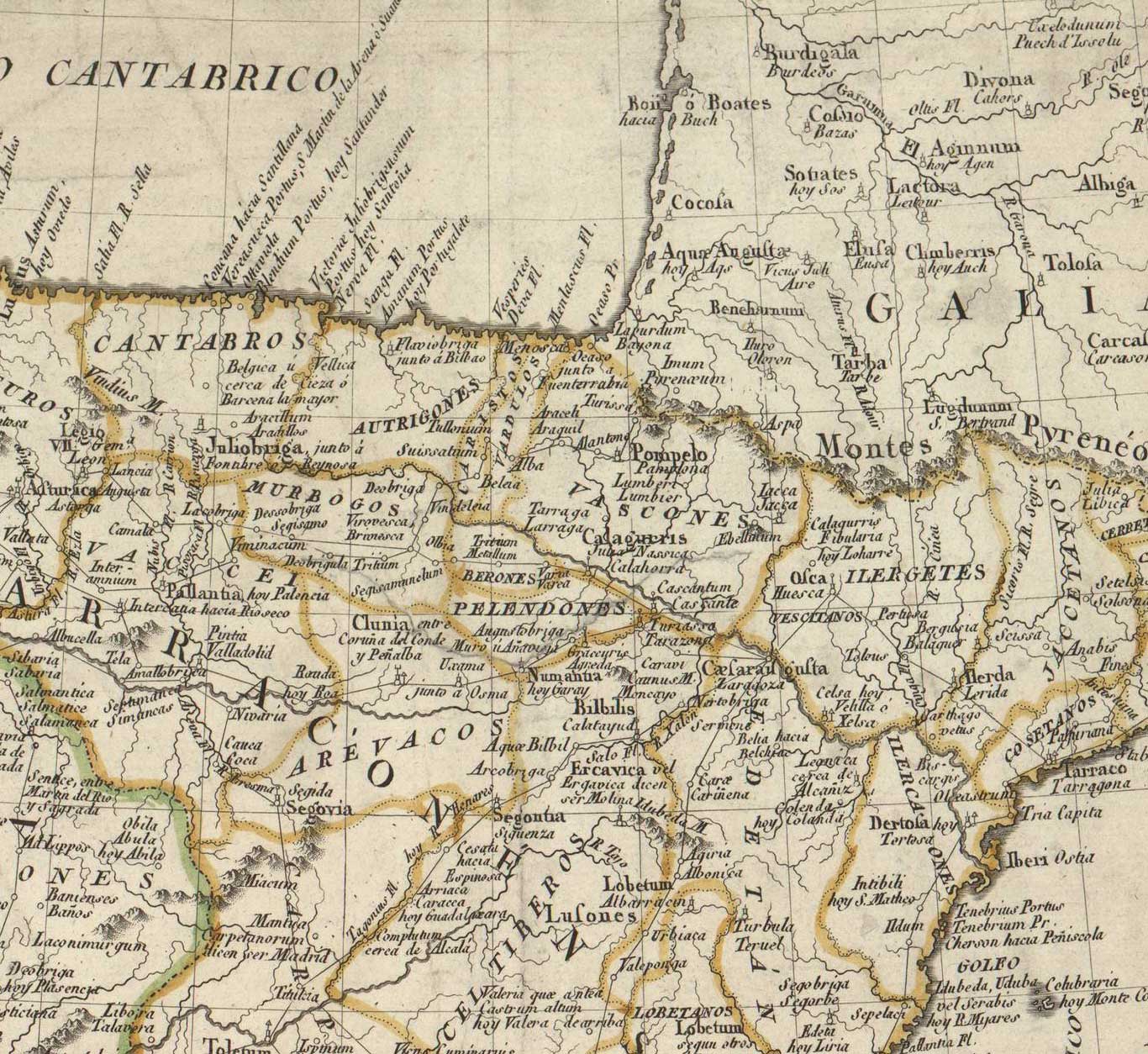 88-1 Mapa General de España Antigua López, Juan López, Juan Madril, 1786