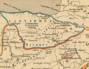 L’Espagne après l’invasion des Barbares de 409 à 585 A. HouzéAtlas Historique et Géographique de L’EspagneParis, 1843