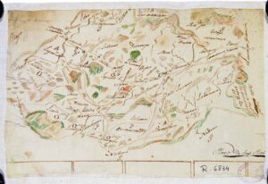 Plano de las Prob [Hego Euskal Herriko eskualdearen krokisa] Ezezaguna Eskuizkribua l. g. [XIX. mende ingurua]