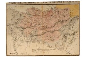 Teatro de las operaciones del Ejército del Norte en mayo de 1836 Miguel Navarro Eskuizkribua l. g. [1836]