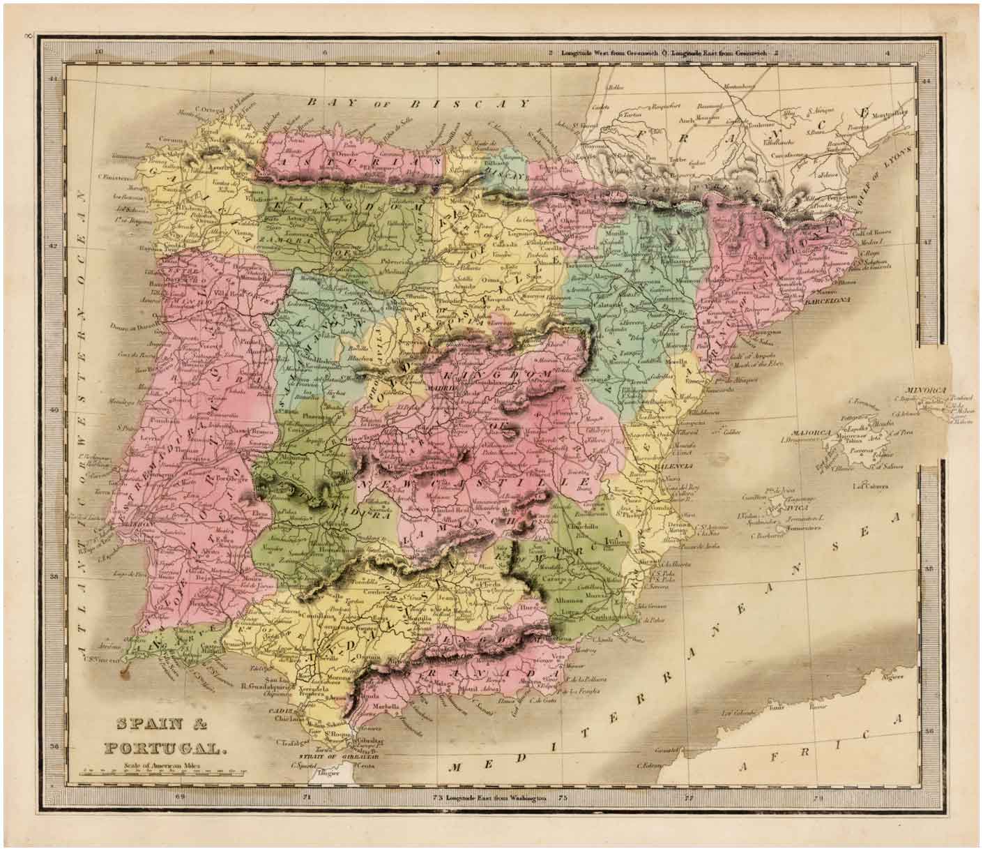 Spain&Portugal [Jeremiah Greenleaf] [G.R. French] [Amerikako Estatu Batuak] [1840]