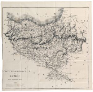 Carte géographique deNavarre, Alava, Guipuzcoaet Biscaye[J. A. Zaratiegui][Chez Dentu][Paris] [1845]
