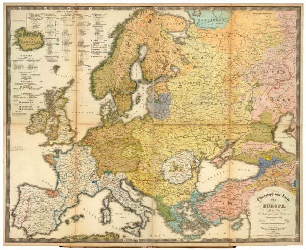 Ethnographische Karte von Europa [H. Berghaus ­ Wolg]Justus PerthesGotha, 1847