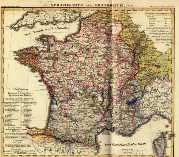 Sprachkarte von Frankreich [H. Berghaus ­ Wolg][Justus Perthes][Gotha] [1847]