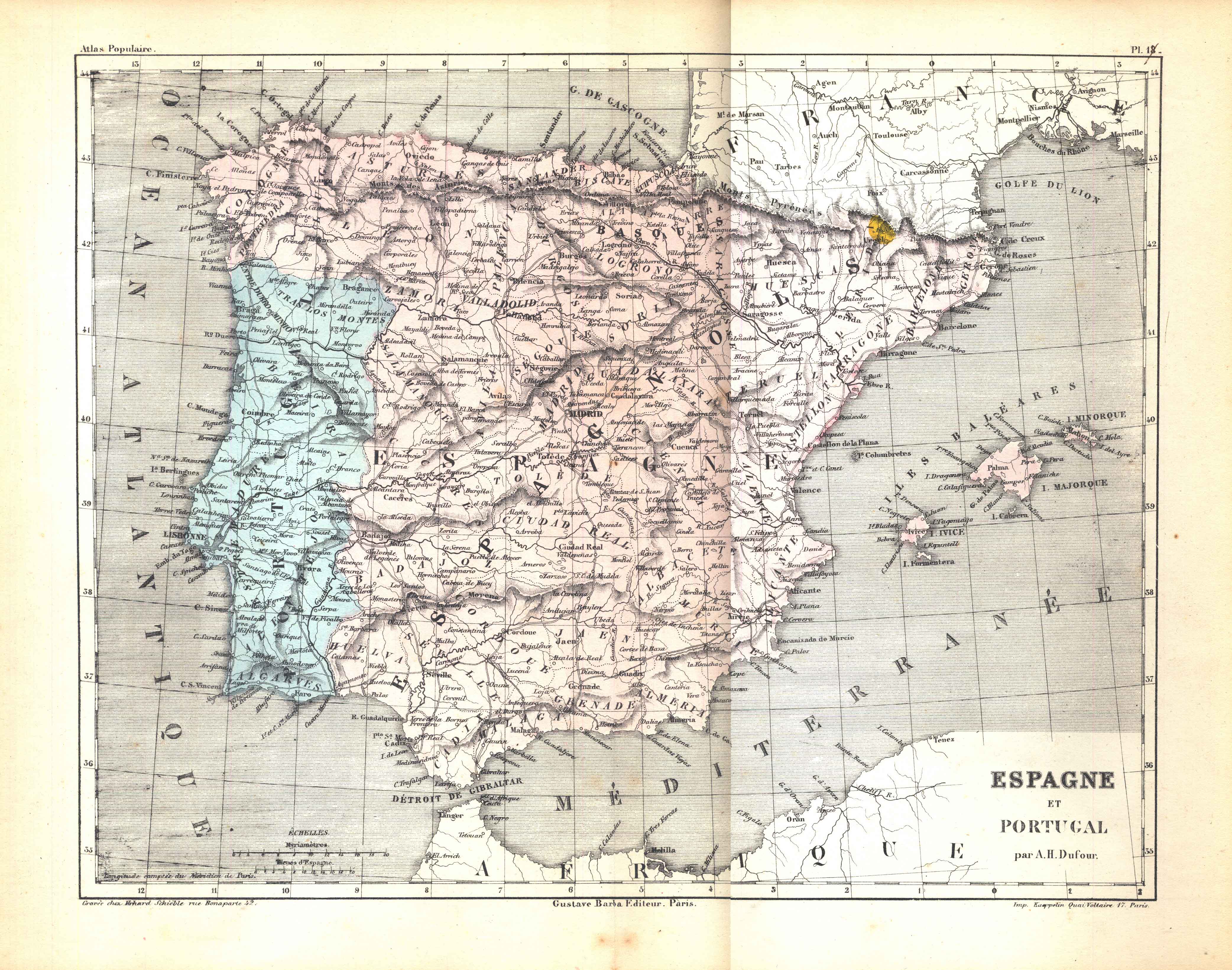 Espagne et Portugal A.H. Dufour G. Barba Paris [1856]