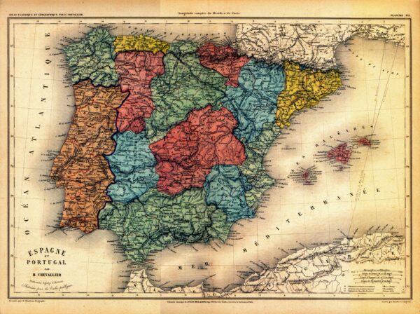 Espagne et PortugalHenry Chevallier; P. BineteauLibrairie Jules DelalainParis [1865 inguru]