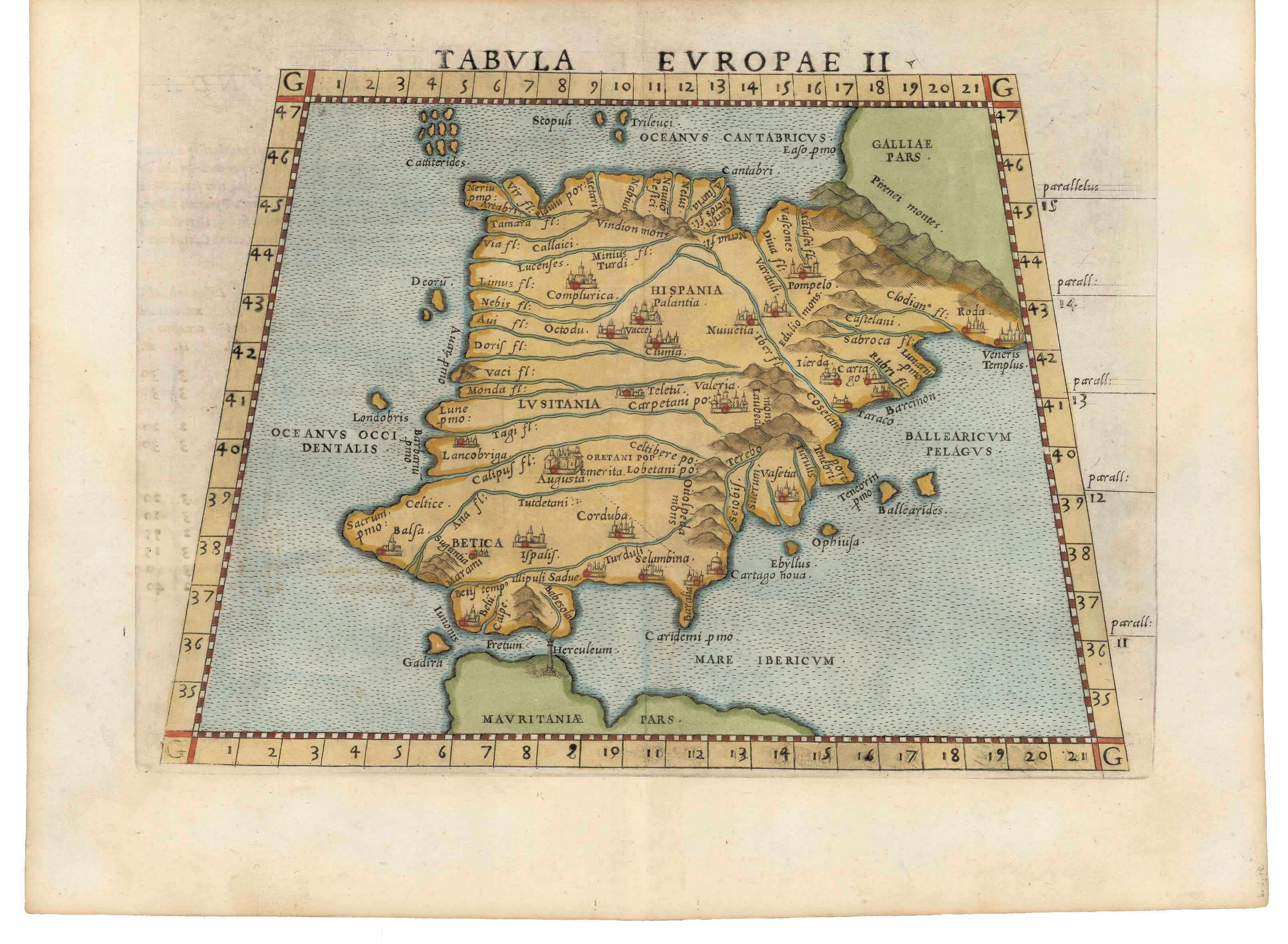 Tabula Europae II [Girolamo Ruscelli] [Vincenzo Valgrisi] [Venezia] [1561]