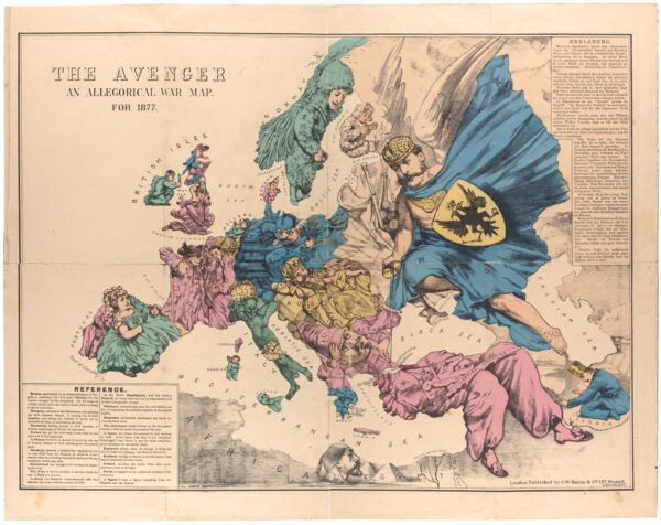 The avenger. An allegorical war map for 1877 Ezezaguna G.W. Bacon Londres, 1877