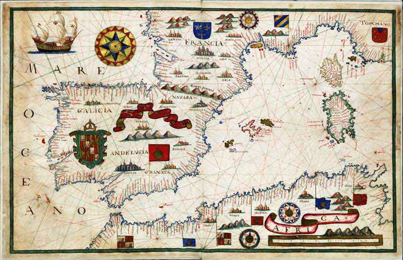 [Mediterraneoko eta Atlantikoaren kostaldeko itsasbidea] [Antonio Millo] Eskuizkribua [Venezia] [1583]