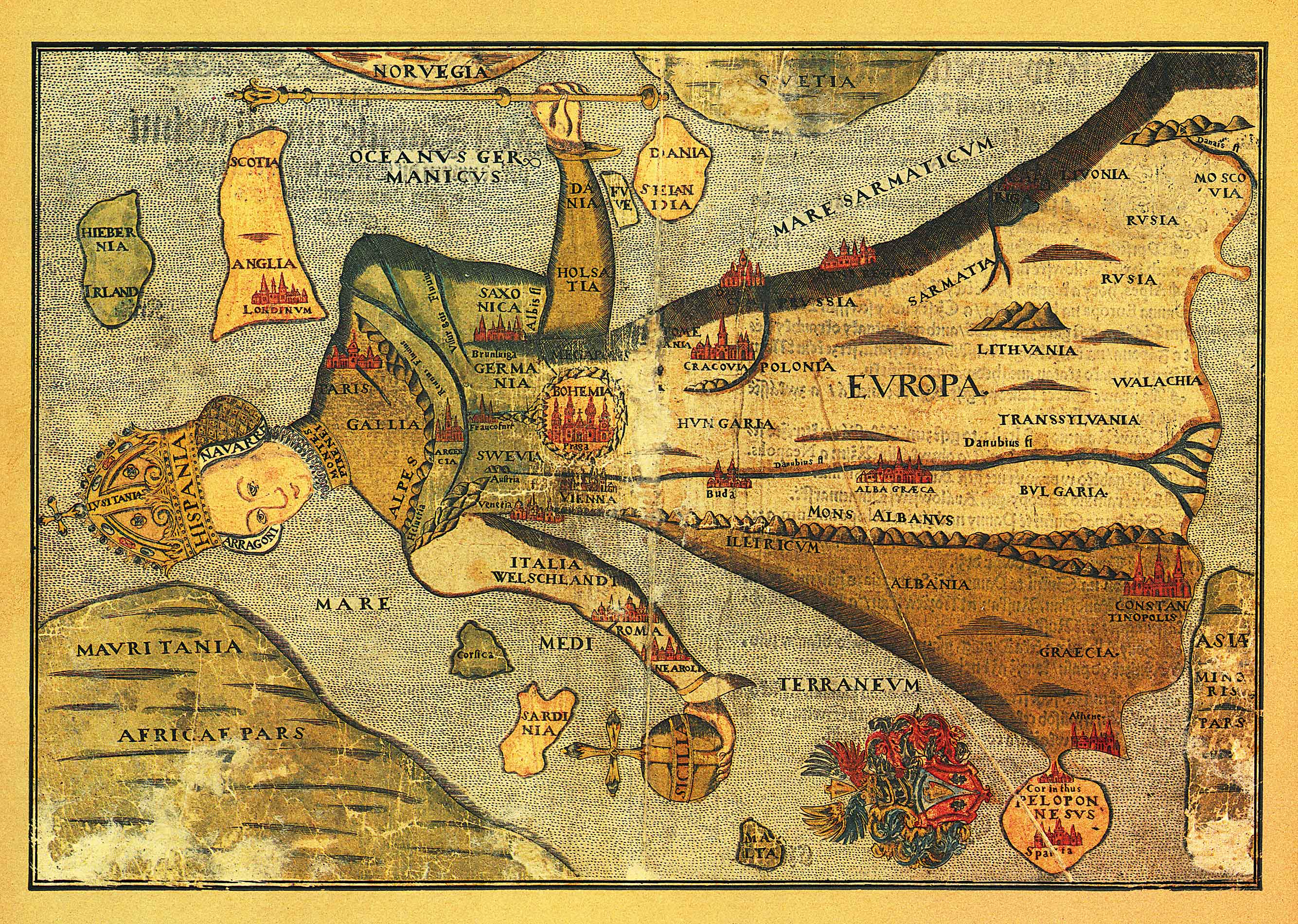 [Europa] [Heinrich Bünting] [Z. Krafft] [Wittenberg] [1587 inguru]