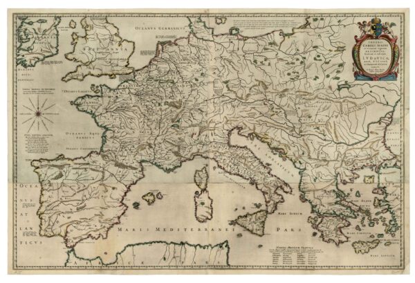 Imperii Caroli Magni et vicinarum regionum descriptio Petro Bertio [Willem y Johan Blaeu] [Amsterdam] [1634]
