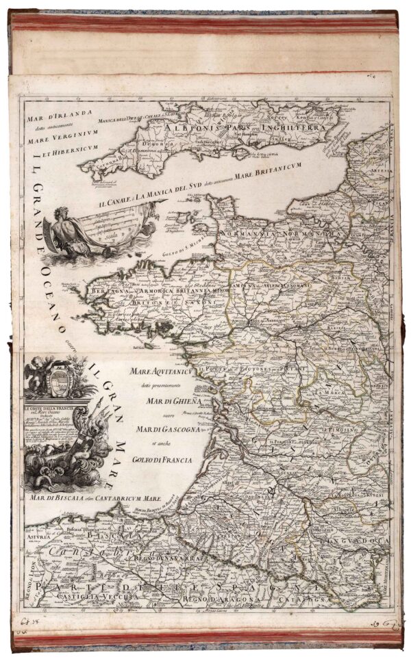 Le coste della Francia sul’ Mare OceanoGiacomo Cantelli da Vignola[Giovanni Giacomo de Rossi][Erroma] [1690 inguru]