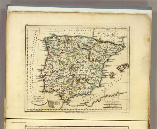 Hispania, vel Iberia. Spain and Portugal E.P. delint. Jones & Smith Patteson, Surrey l. g. 1804