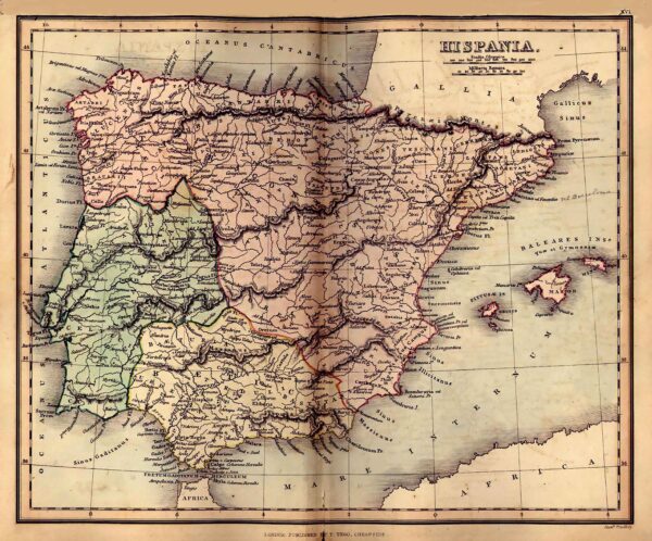 Hispania [An tzinaroko Iberia] Alexander G. Findlay T. Tegg. Cheapside Londres, 1849 inguru